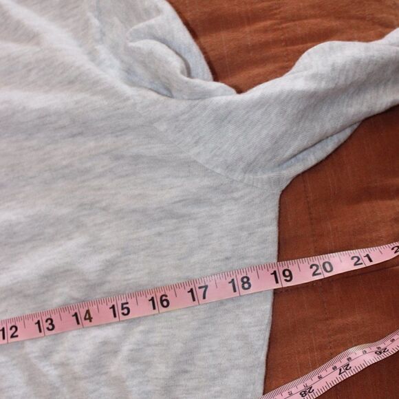 Autumn Cashmere Gray Cotton Crew Neck Long Sleeve Sweatshirts Women Size L - Picture 8 of 9